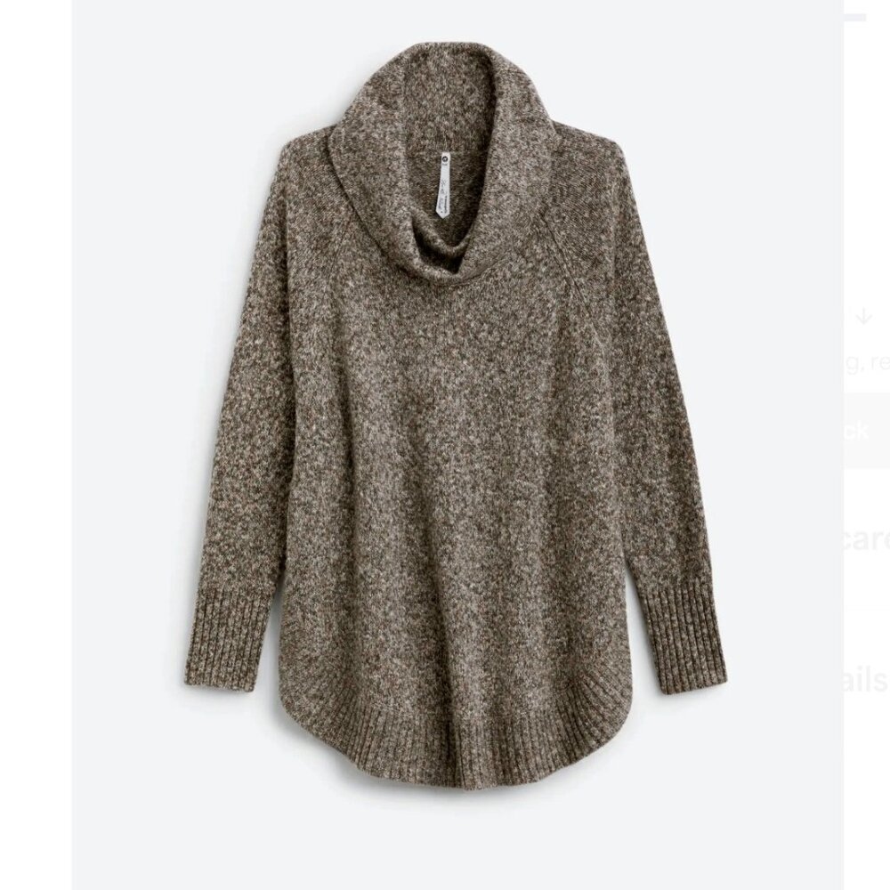 Marled Cotton Poncho Pullover